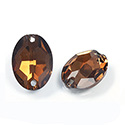 Asfour Crystal Flat Back Sew-On Stone - Oval 16x11MM BURNT SUGAR