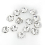 Crystal Stone in Metal Sew-On Setting - Rose Montee SS12 CRYSTAL-SILVER