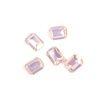 Cut Crystal Point Back Fancy Stone Foiled - Cushion Octagon 08x6MM OPAL ROSE