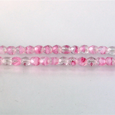 Czech Glass Fire Polish Bead - Round 04MM PORPHYR ROSE