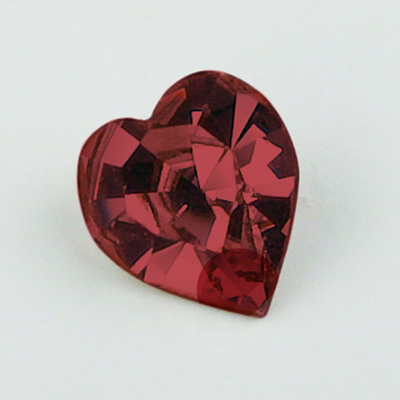 Swarovski Crystal Point Back Fancy Stone - Heart 6.6x6MM SIAM RUBY