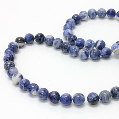 Gemstone Bead - Smooth Round 08MM SODALITE