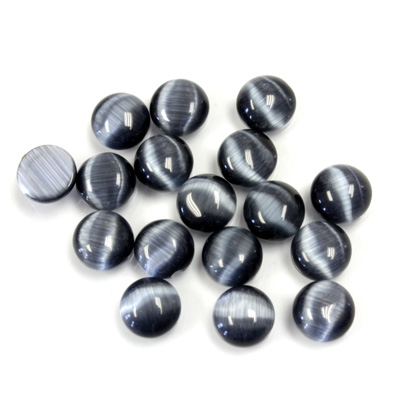 Fiber-Optic Cabochon - Round 06MM CAT'S EYE GREY