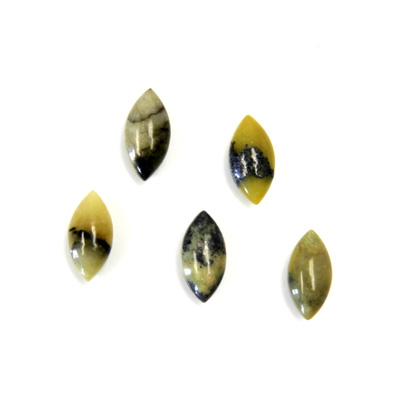 Gemstone Cabochon - Navette 10x5MM YELLOW TURQUOISE