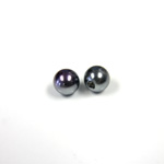 Czech Glass Pearl 1-Hole Ball - 08MM BLACK TAHITI 89031