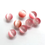 Fiber-Optic 1-Hole Ball - 08MM CAT'S EYE LT PINK