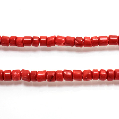 Plastic Mixed Color Heishi Bead  5MM RED CORAL