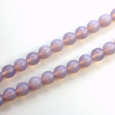 Czech Pressed Glass Bead - Smooth Round 06MM OPAL AMETHYST