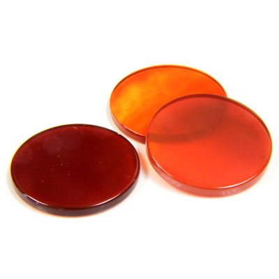 Gemstone Flat Back Flat Top Straight Side Stone - Round 18MM CORNELIAN