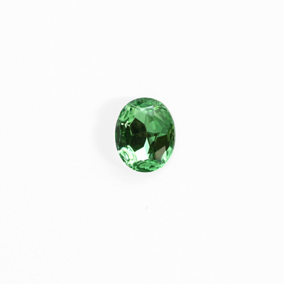 Glass Point Back Foiled Tin Table Cut (TTC) Stone - Oval 07x5MM PERIDOT