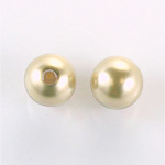 Czech Glass Pearl 1-Hole Ball - 14MM CREME 70414