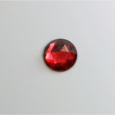 Glass Flat Back Foiled Rauten Rose - Round 11MM ROSE