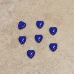 Glass Medium Dome Cabochon - Heart 05x4.5MM LAPIS BLUE