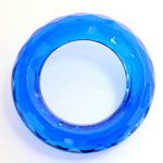 Plastic Faceted Ring 49MM SAPPHIRE