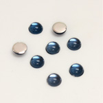 Plastic Flat Back Foiled Cabochon - Round 06MM MONTANA