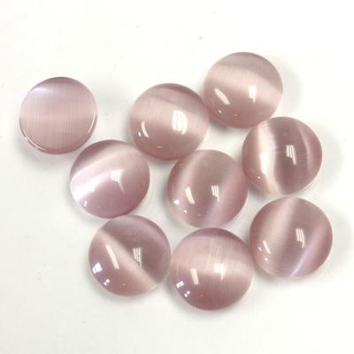 Fiber-Optic Cabochon - Round 09MM CAT'S EYE LT PURPLE