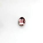 Glass Flat Back Foiled Rauten Rose - Oval 08x6MM LT AMETHYST