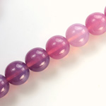 Czech Pressed Glass Bead - Smooth Round 12MM ROSE OPAL