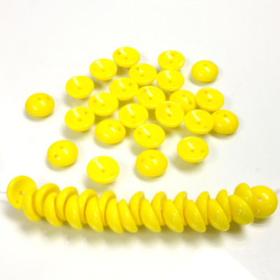 Preciosa Czech Pressed Glass Bead -2-Hole Bead - Piggy 04x8MM YELLOW