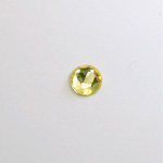 Glass Flat Back Foiled Rauten Rose - Round 07MM JONQUIL