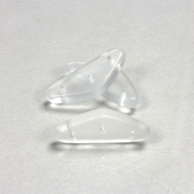 Czech Pressed Glass Bead -Triangle Rondelle 22x8MM MATTE CRYSTAL