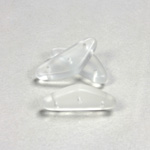 Czech Pressed Glass Bead -Triangle Rondelle 22x8MM MATTE CRYSTAL