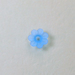 Plastic Flower with Center Hole - Round 10MM MATTE LT SAPPHIRE