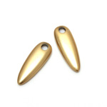 Plastic Pendant - Opaque Color Smooth Pear 30x10MM MATTE GOLD