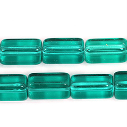 Czech Glass Fire Polished Bead - Atlas 15x10MM EMERALD