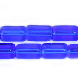 Czech Glass Fire Polished Bead - Atlas 15x10MM SAPPHIRE