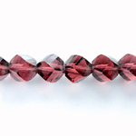 Indian Cut Crystal Bead - Helix Twisted 10MM AMETHYST