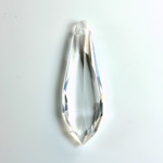 Plastic Pendant -Transparent Faceted Fancy 40x12MM CRYSTAL