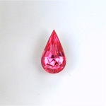 Glass Point Back Foiled Tin Table Cut (TTC) Stone - Pear 13x7.8MM ROSE