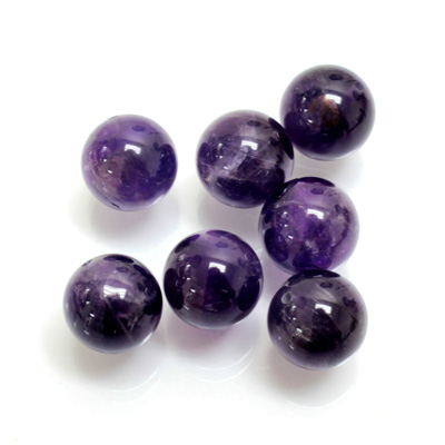 Gemstone 1-Hole Ball 10MM AMETHYST (B grade)