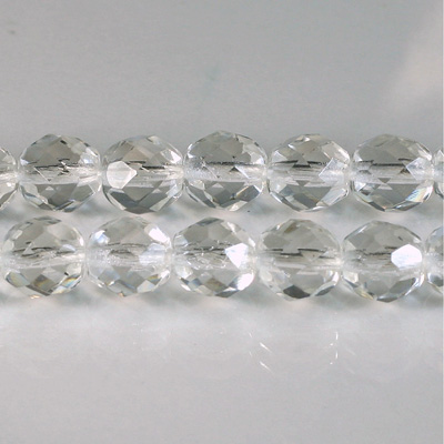 Czech Glass Fire Polish Bead - Round 09MM CRYSTAL