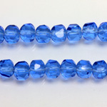 Czech Glass Fire Polished Bead - Rondelle Disc 6x5MM SAPPHIRE