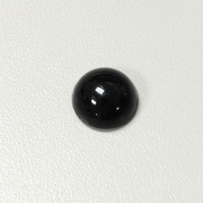 Plastic Flat Back Opaque Cabochon - Round 14MM JET