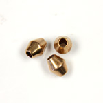 Brass Machine Made Bead - Smooth Spacer Bicone 04.5x3.5MM RAW BRASS