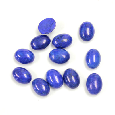 Gemstone Cabochon - Oval 08x6MM HOWLITE DYED LAPIS