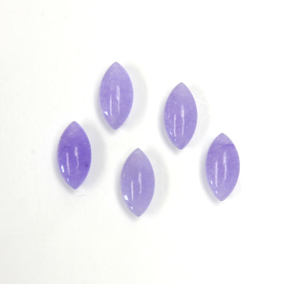 Gemstone Flat Back Cabochon - Navette 10x5MM QUARTZ DYED #16 PURPLE