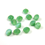 Glass Point Back Buff Top Stone Opaque Doublet - Round 24SS GREEN MOONSTONE