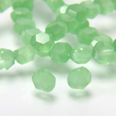 Chinese Cut Crystal Bead - Round Disc Side Drilled 04MM OPAL GREEN