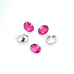 Plastic Point Back Foiled Stone - Oval 08x6MM ROSE