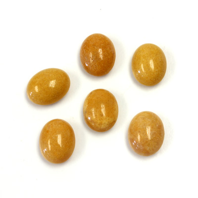 Gemstone Cabochon - Oval 10x8MM YELLOW JASPER