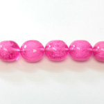Plastic Bead - Perrier Effect Smooth Oval 20x17MM PERRIER PINK