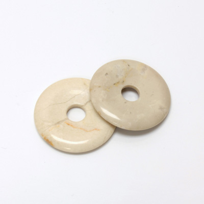 Gemstone Bead - Donut Round Smooth 35MM RIVERSTONE