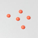 Plastic Flat Back Opaque Cabochon - Round 05MM CORAL
