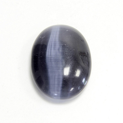 Fiber-Optic Cabochon - Oval 30x22MM CAT'S EYE GREY