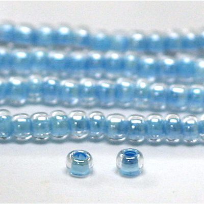 Preciosa Czech Glass Seed Bead - Round 08/0 CRYSTAL LT BLUE 38132