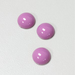 Plastic Flat Back Opaque Cabochon - Round 11MM BRIGHT PURPLE